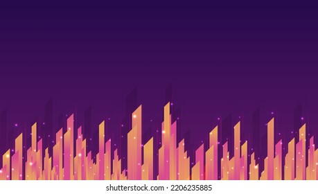 Abstract futuristic cityscape vector, Cyber punk theme, tech background, sci-fi