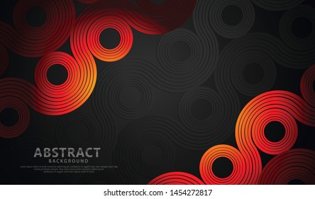 Abstract futuristic colorful circle and  waves Background. vector illustration