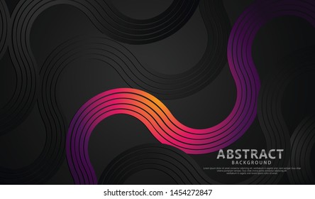 Abstract futuristic colorful circle and  waves Background. vector illustration