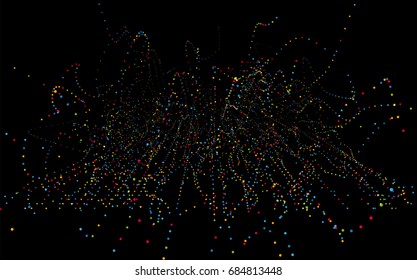 Abstract futuristic colorful dots vector background