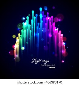 Abstract futuristic colorful light lines template