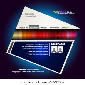 Abstract Futuristic Colorful Webstite Template