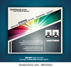 Abstract Futuristic Colorful Webstite Template