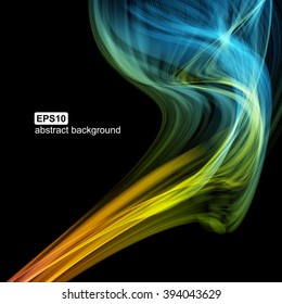 Abstract futuristic colorfull smoke background. Vector illustration.  