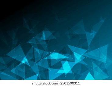 Abstract futuristic communication glowing low poly background. Vector plexus technology design