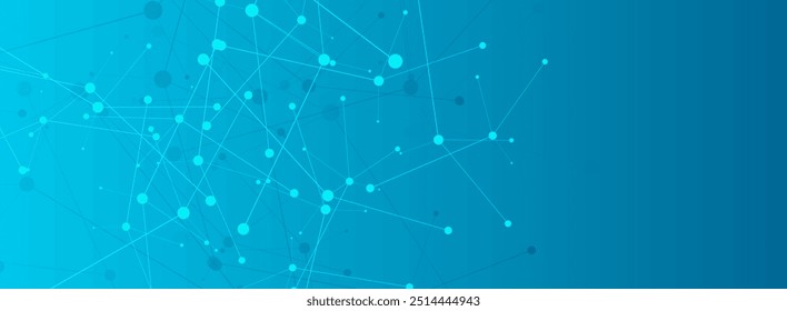 Fondo Abstractas de moléculas de baja poli de comunicación futurista. Diseño de Anuncio de tecnología de plexo de Vector