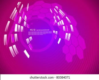 Abstract futuristic composition with space for your text - Vector