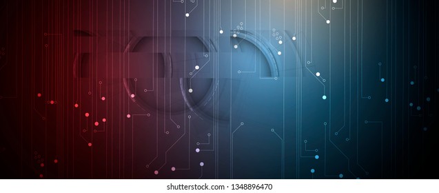abstract futuristic  computer technology business background. Neural network