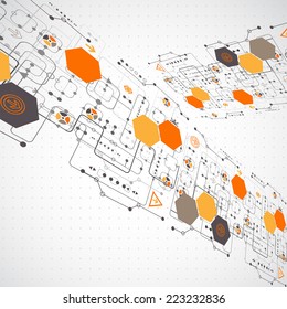 Abstract futuristic computer technology business background
