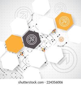 Abstract futuristic computer technology business background