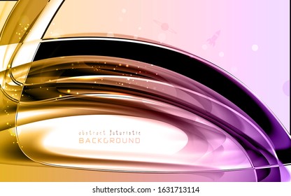 
Abstract futuristic cool dynamic background. Expressive vector frame with 
glowing fibers.