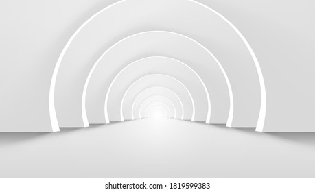 Abstract Futuristic Corridor Light Interior. EPS10 Vector