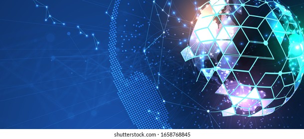 abstract futuristic cyber computer technology business background