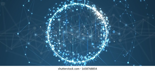 abstract futuristic cyber computer technology business background