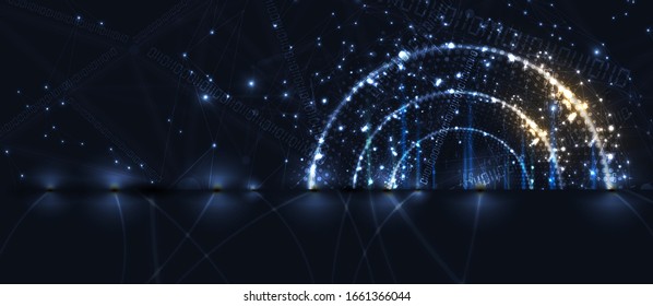 fondo empresarial abstracto de la tecnología de la cibercomputadora futurista