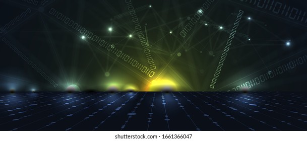 abstract futuristic cyber computer technology business background