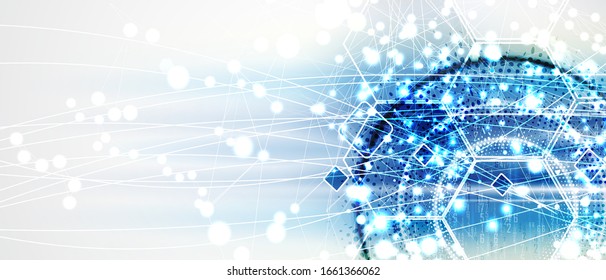 abstract futuristic cyber computer technology business background