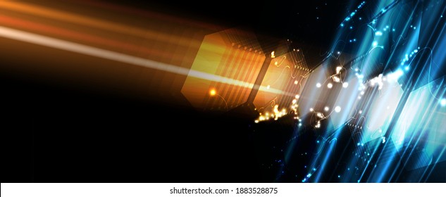 abstract futuristic cyber computer technology business background