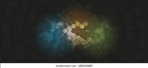 abstract futuristic cyber computer technology business background