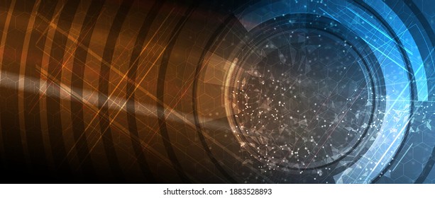 abstract futuristic cyber computer technology business background