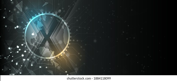 abstract futuristic cyber computer technology business background