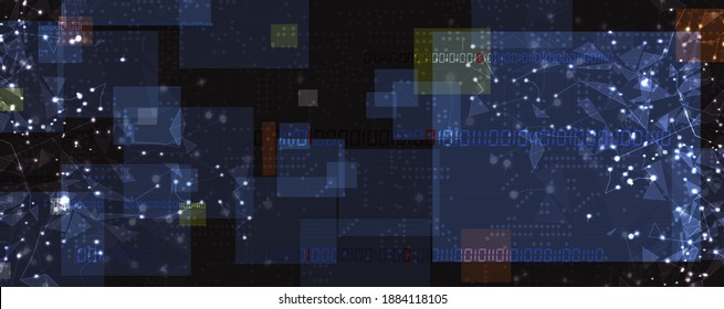 abstract futuristic cyber computer technology business background