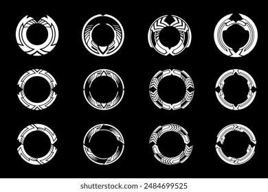 abstract Futuristic cyberpunk sci fi interface element circle hud technology frame graphic