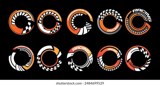 abstract Futuristic cyberpunk sci fi interface element circle hud technology frame graphic