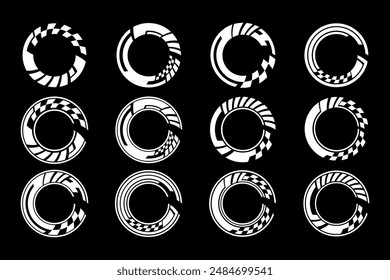 abstract Futuristic cyberpunk sci fi interface element circle hud technology frame graphic