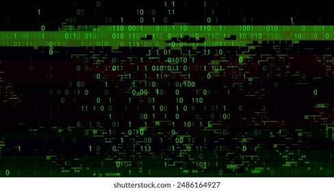 Abstract futuristic cyberspace with binary code. Matrix background