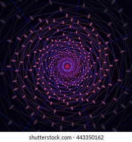 Abstract futuristic cyberspace with mesh.Space background for business,web design, print or presentation.
