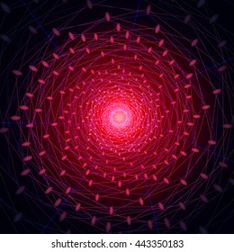 Abstract futuristic cyberspace with mesh.Space background for business,web design, print or presentation.