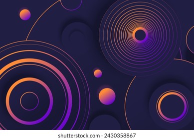 Abstract futuristic dark background with bright purple stroke