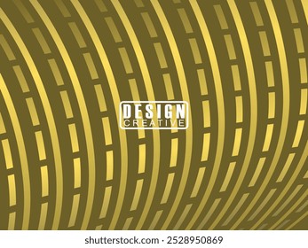 Abstract futuristic dark background with golden wave pattern. Realistic 3d wallpaper with luxurious flowing lines. Perfect background for posters, websites, brochures, banners, apps, etc.