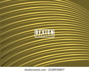 Abstract futuristic dark background with golden wave pattern. Realistic 3d wallpaper with luxurious flowing lines. Perfect background for posters, websites, brochures, banners, apps, etc.
