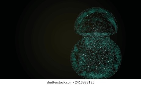 abstract futuristic dark background for network connection, computer, and communication technology. vector illustration.