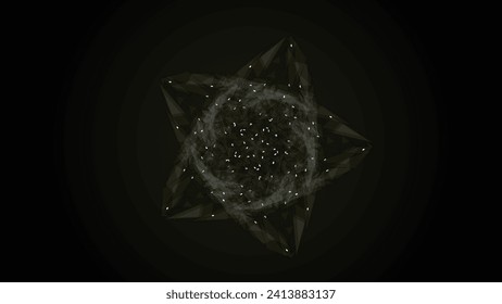 abstract futuristic dark background for network connection, computer, and communication technology. vector illustration.