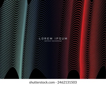 Abstract futuristic dark background with waving gradient design. Realistic 3d wallpaper with luxurious flowing lines. Elegant background for posters, websites, brochures, cards, banners, apps, etc.