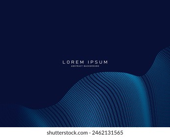 Abstract futuristic dark background with waving gradient design. Realistic 3d wallpaper with luxurious flowing lines. Elegant background for posters, websites, brochures, cards, banners, apps, etc.