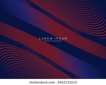Abstract futuristic dark background with waving gradient design. Realistic 3d wallpaper with luxurious flowing lines. Elegant background for posters, websites, brochures, cards, banners, apps, etc.