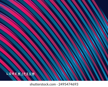 Abstrakter futuristischer dunkler Hintergrund mit wellenförmigem Gradientendesign. Realistischer 3D-Bildschirmhintergrund mit luxuriösen Fließlinien. Eleganter Hintergrund für Plakate, Websites, Broschüren, Karten, Banner, App, etc.