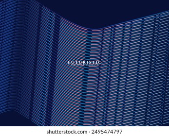 Abstractas fondo oscuro futurista con diseño de degradado ondulado. Fondo de pantalla 3D realista con líneas fluidas de lujo. Fondo elegante para carteles, Sitios web, folletos, tarjetas, Anuncios, App, etc.