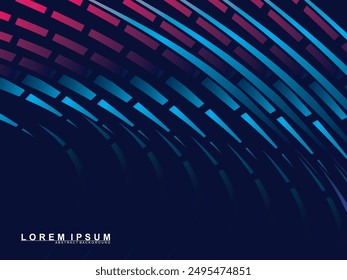 Abstract futuristic dark background with waving gradient design. Realistic 3d wallpaper with luxurious flowing lines. Elegant background for posters, websites, brochures, cards, banners, apps, etc.