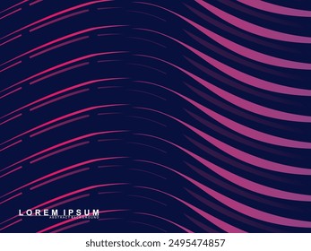 Abstract futuristic dark background with waving gradient design. Realistic 3d wallpaper with luxurious flowing lines. Elegant background for posters, websites, brochures, cards, banners, apps, etc.