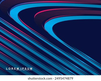 Abstractas fondo oscuro futurista con diseño de degradado ondulado. Fondo de pantalla 3D realista con líneas fluidas de lujo. Fondo elegante para carteles, Sitios web, folletos, tarjetas, Anuncios, App, etc.