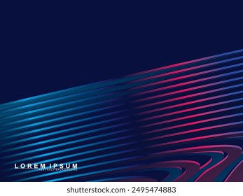 Abstractas fondo oscuro futurista con diseño de degradado ondulado. Fondo de pantalla 3D realista con líneas fluidas de lujo. Fondo elegante para carteles, Sitios web, folletos, tarjetas, Anuncios, App, etc.