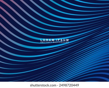 Abstract futuristic dark background with waving gradient design. Realistic 3d wallpaper with luxurious flowing lines. Elegant background for posters, websites, brochures, cards, banners, apps, etc.