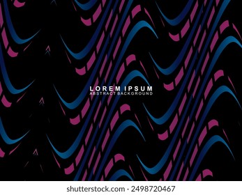 Abstract futuristic dark background with waving gradient design. Realistic 3d wallpaper with luxurious flowing lines. Elegant background for posters, websites, brochures, cards, banners, apps, etc.