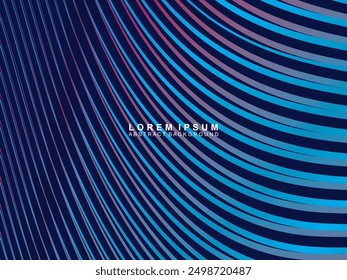 Abstract futuristic dark background with waving gradient design. Realistic 3d wallpaper with luxurious flowing lines. Elegant background for posters, websites, brochures, cards, banners, apps, etc.