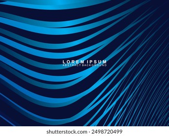 Abstract futuristic dark background with waving gradient design. Realistic 3d wallpaper with luxurious flowing lines. Elegant background for posters, websites, brochures, cards, banners, apps, etc.
